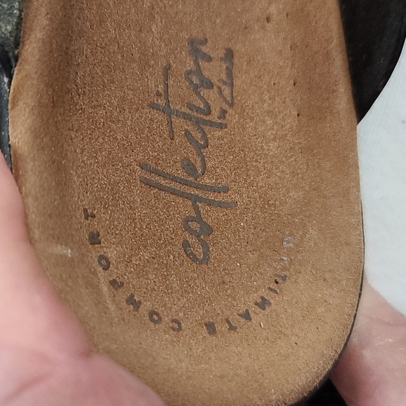 Collections by Clarks Womens Sandals Dark Brown Hook&Loop Sz 7 GUC - Picture 4 of 12